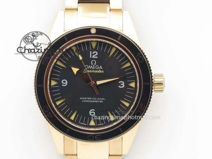 0326 Breathable Seamaster Professional Chrono RG Black Ceramic Black Dial On Black Gummy Strap A 8214